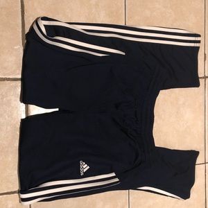 Navy blue adidas sweatpants